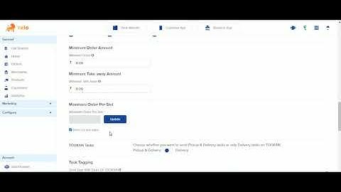 How to configure minimum order and takeaway amount | Yelo | Jungleworks