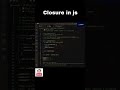 🔥 JavaScript Closure Explained in 30 Seconds! 💡 | JS Interview Question #javascript #react #nextjs