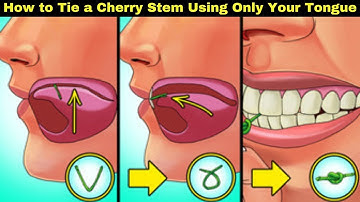 How to Tie a Cherry Stem Using Only Your Tongue | Learn Tricks