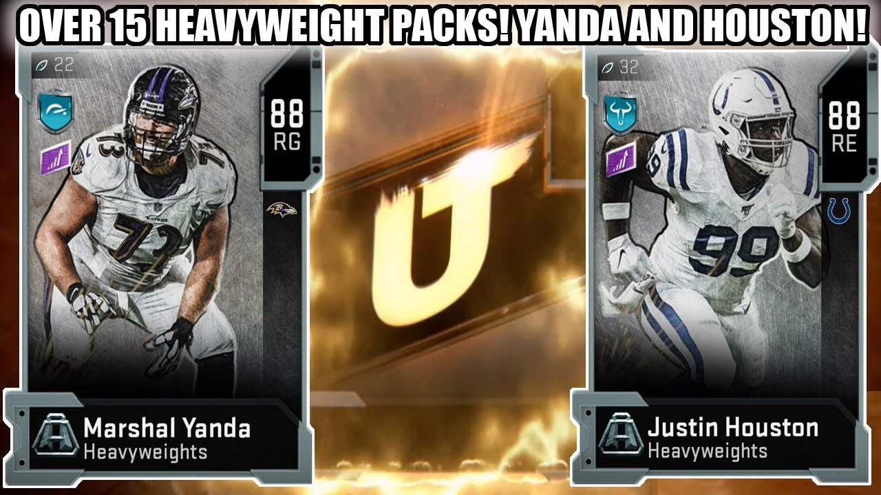 OVER 15 HEAVYWEIGHT PACKS! HEAVYWEIGHT YANDA AND HOUSTON! WEEKLY ELITE! | MADDEN 20 ULTIMATE TEAM