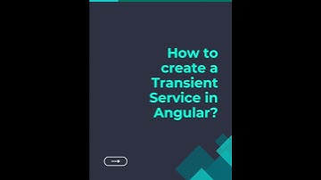 How to create a Transient Service in Angular? #angular #programming #frontend #development #share