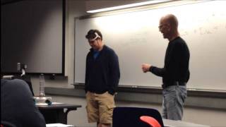 Lifting a ball using brainwaves demonstration