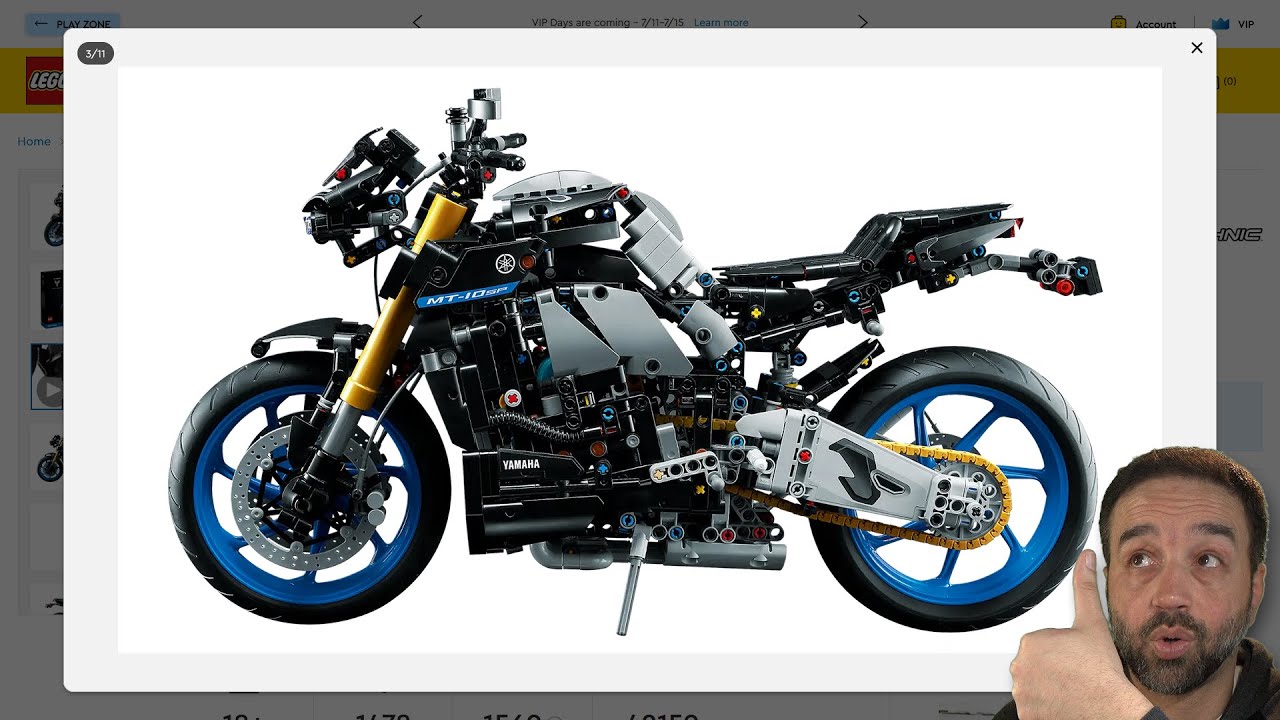 LEGO Technic Yamaha MT-10 SP reveal & thoughts! Nearly 1500 parts, working  suspension & transmission 