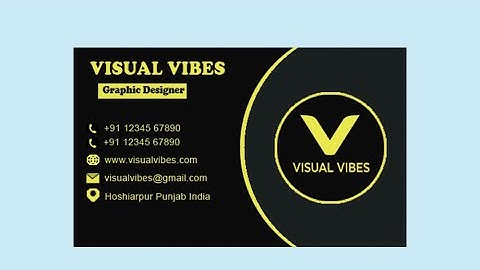 Photoshop Business Card Design Tutorial  in Hindi |