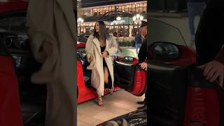 🔥❤️ Beautiful & Lovely Girl Arrives With Red Ferrari