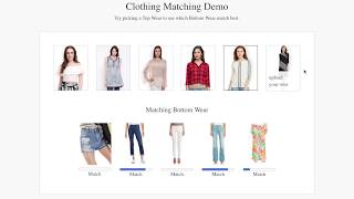 Artificial Intelligence based cloth mix and matching demo