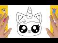 HOW TO DRAW A CUTE UNICORN KITTEN