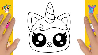 HOW TO DRAW A CUTE UNICORN KITTEN