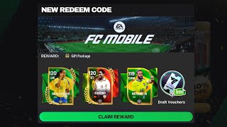 119 Neymar!! 120 Ronaldinho!! Redeem code & 10 new drafts | Fc mobile