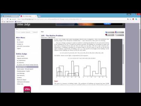 UVa 105 -The Skyline Problem #cpesriracha #skills