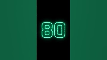 80 Second Countdown Timer with  Beep sound and Alarm Digital Clock Green neon light glowing number