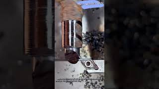 Machining Scrap Metal on a Lathe #worker #process #lathe #machining #engineering