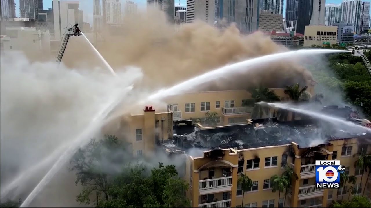 Worker shot after Miami apartment erupts in flames; suspect arrested ...