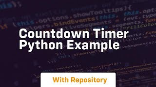 Countdown timer python example