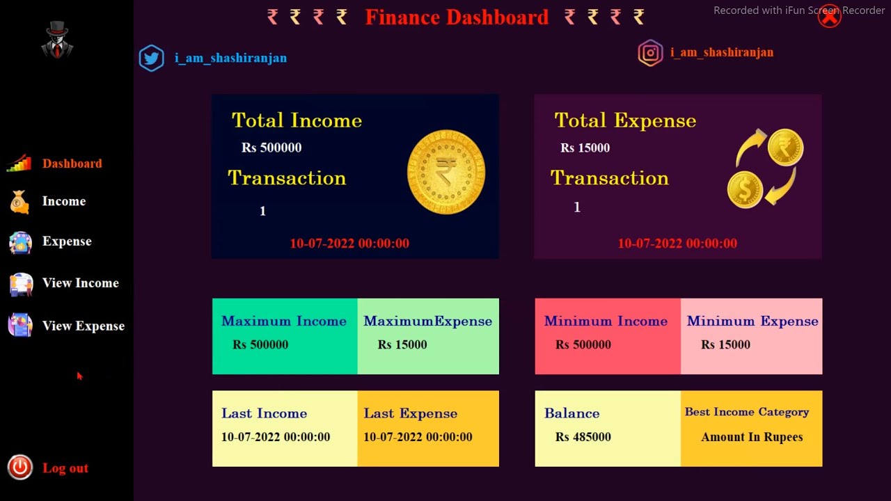 Income Expense Management System - YouTube
