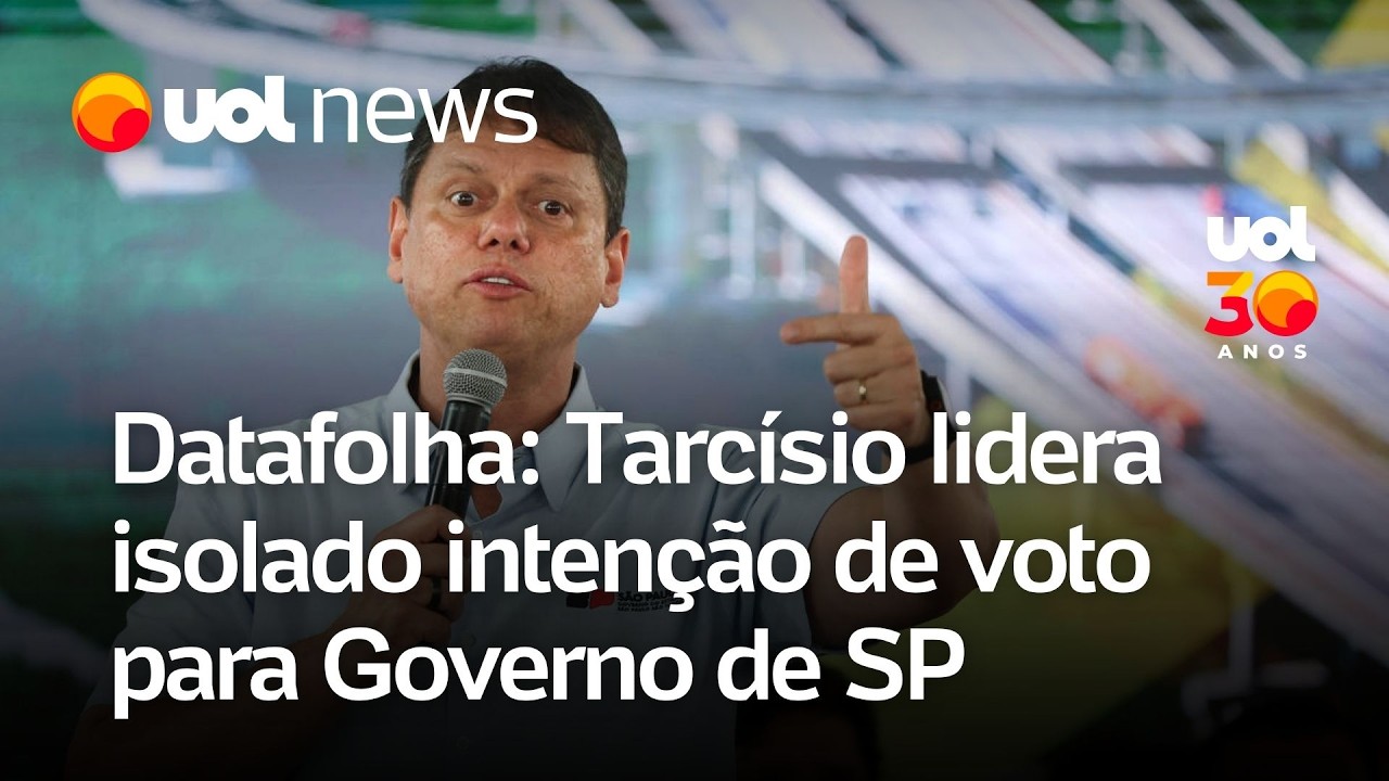 Tarcísio lidera isolado intenção de voto para Governo de SP, mostra Datafolha