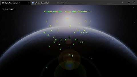 Windows Terminal : "ASCII Particle System" I
