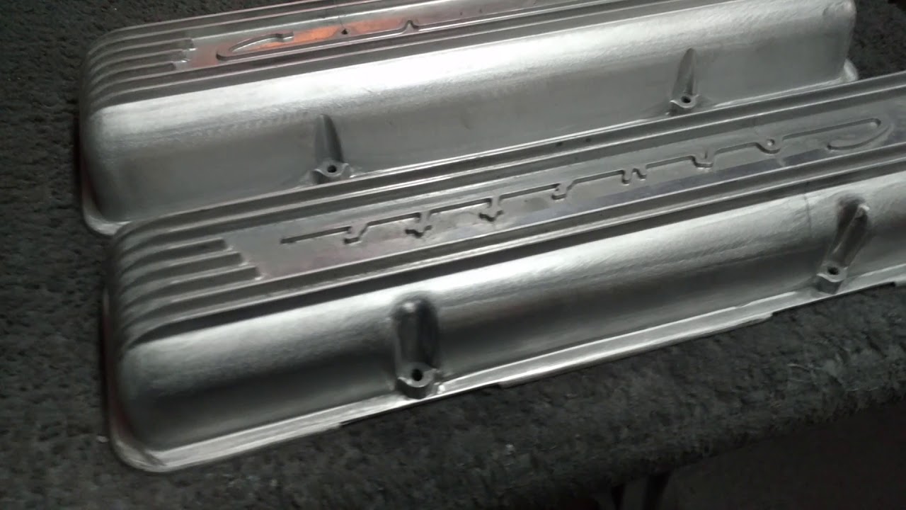 Corvette valve covers sanded and ready to polish YouTube