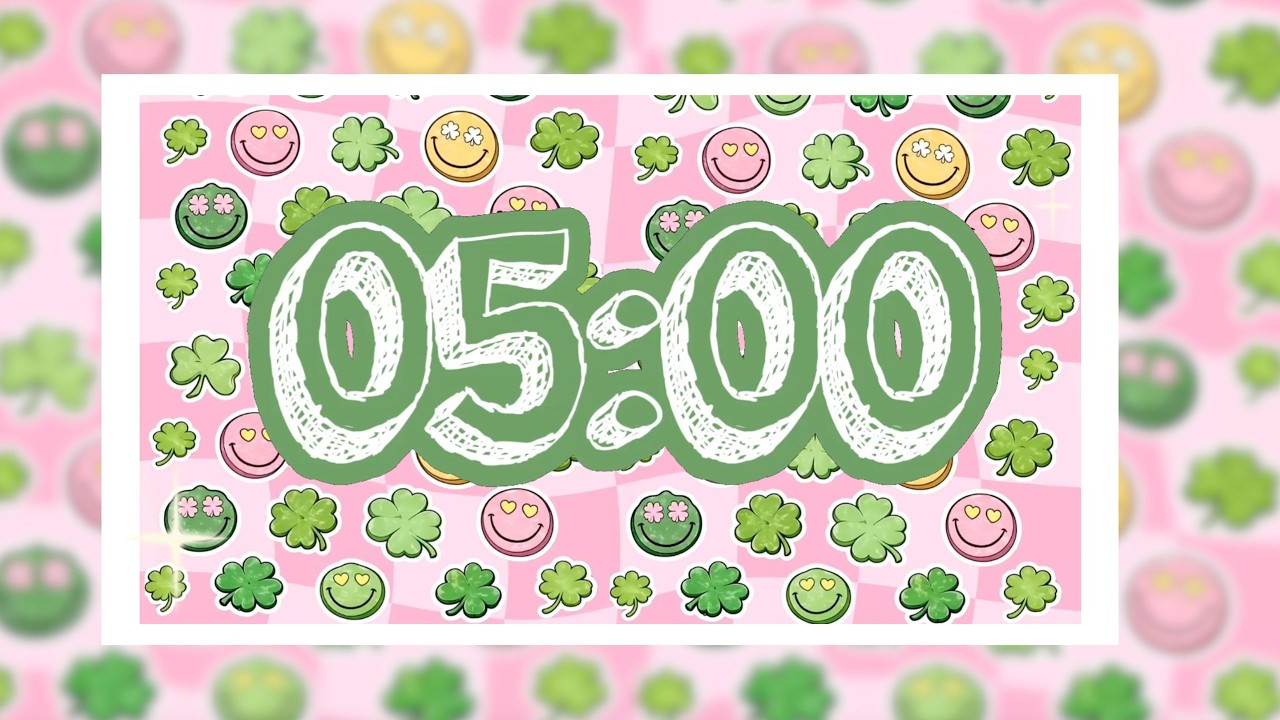 5 Minute Lucky Break Timer ☘️ | Fun Classroom Countdown | Quick Study or Focus Timer