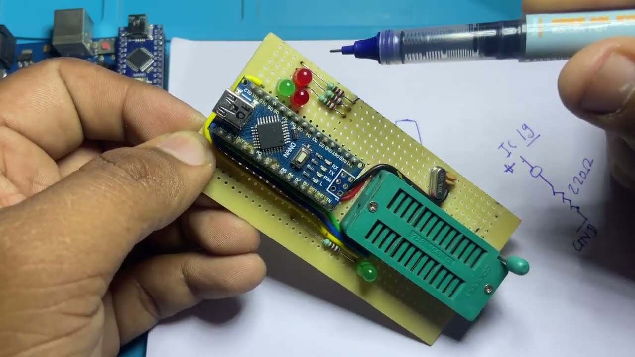 How to program Atmega 8 Ic  in hindi