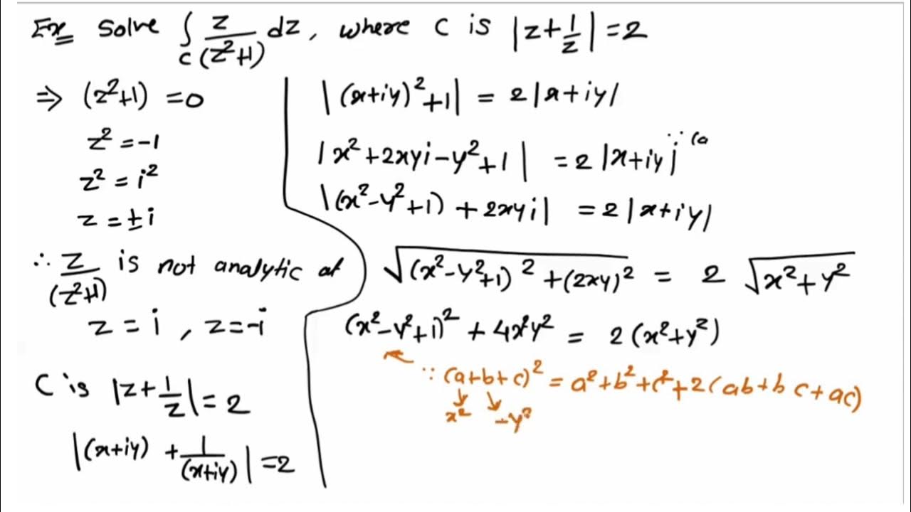 Complex Integral important Example Complex Analysis Solve
