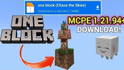 BEST ONE BLOCK MAP FOR MCPE 1.21.94+🔥|| ONE BLOCK MAP OFFICAL VERSION || ONLINE GAMER ||