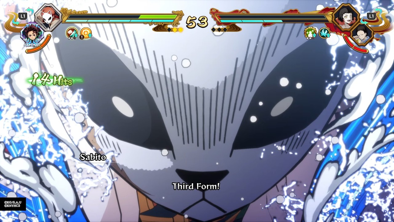 Demon Slayer The Hinokami Chronicles 2 sabito and tanjiro vs yahaba and Susamaru ps5 full hd