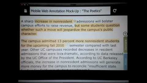 Mobile Web Annotation Demo
