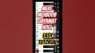 🎹 Mere Mehboob Qayamat Hogi | Part 3 | Mobile Piano Cover | Kishor Kumar 🎶 #Shorts #piano
