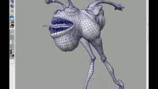 Creature 009 Zbrush 3d  Maya Animation Rig 75% complete