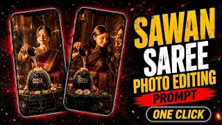 Sawan Saree AI Photo Editing Prompt One Click  | ChatGPT & Google Gemini AI Photo Prompt  screenshot 5