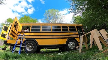 School Bus Conversion // Day Eight // Removing + Resealing Windows Part I