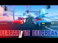 DeLorean vs Ferrari//Roblox jailbreak