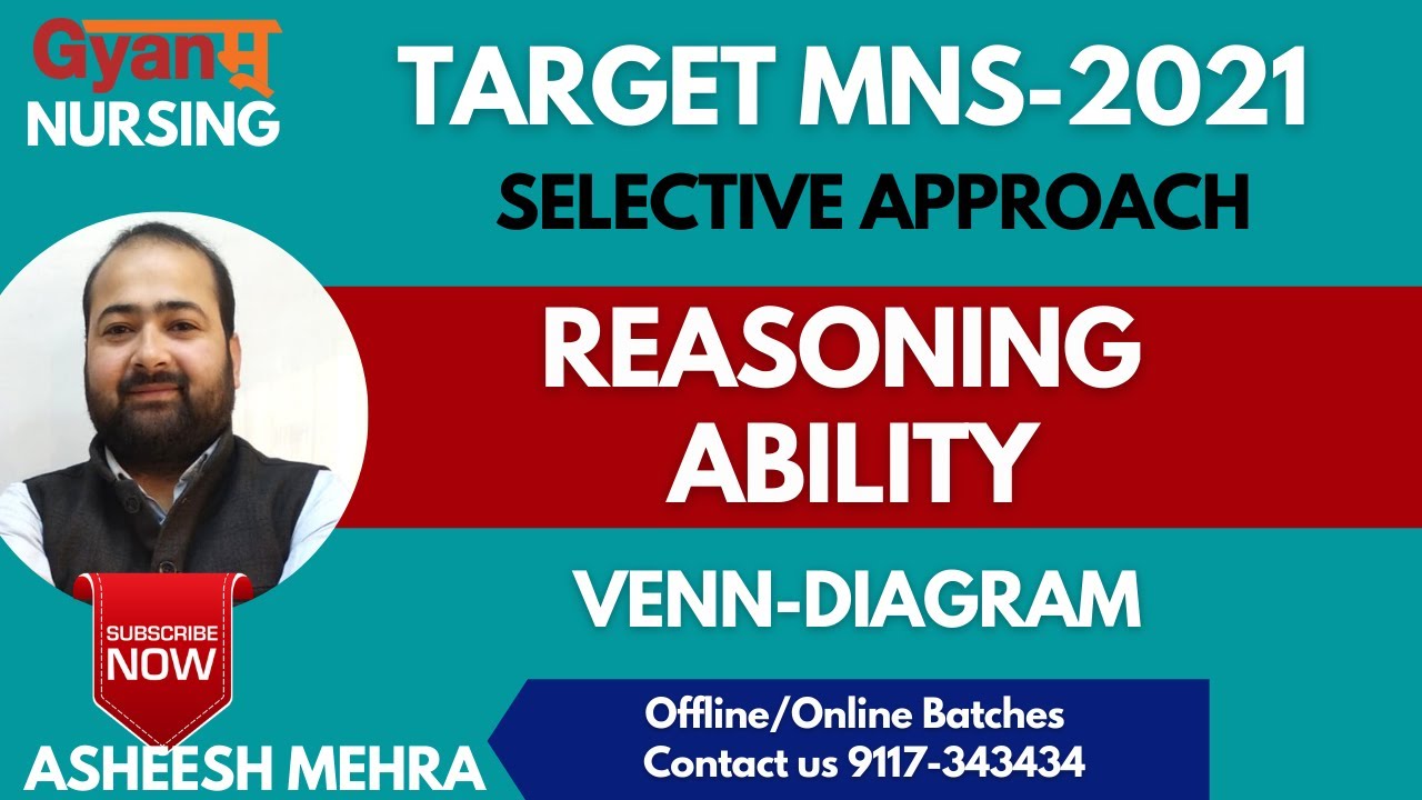 MNS 2021 | Reasoning | Exam important information  | VENN-DIAGRAM | Asheesh sir