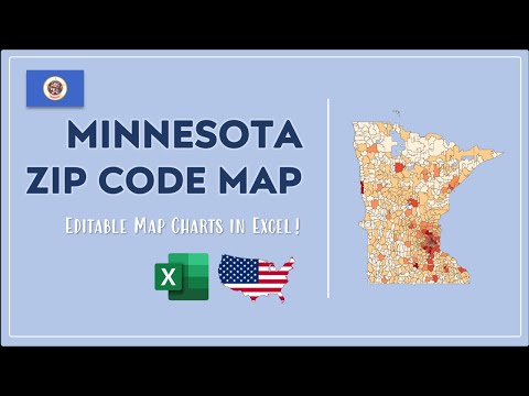 Minnesota Zip Code Map in Excel - Zip Codes List and Population Map