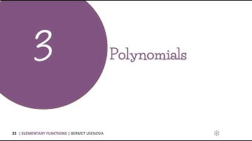 Prep Math 6.4 Elementary Functions: Polynomials
