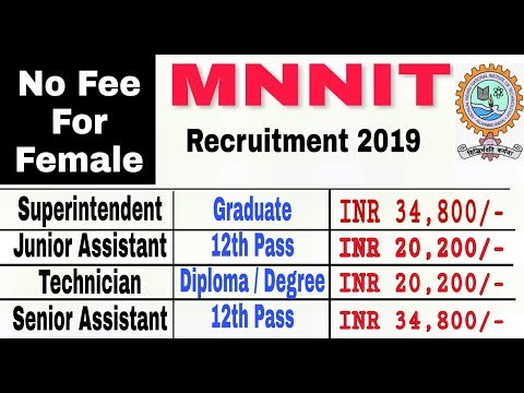 MNNIT Recruitment 2019 II Non Teaching Posts II Apply Online II Learn Technical