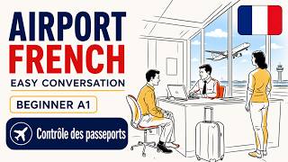 French at Airport Customs ✈️ Easy Beginner Conversation