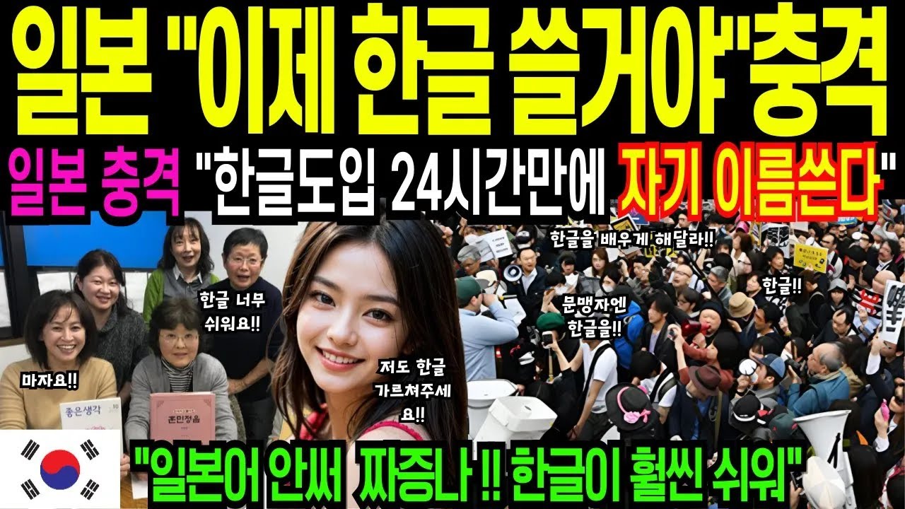 일본, 한글로 문맹율을 없애다: 뜻밖의 선택과 그 반전 이야기