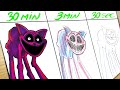 Drawing catnap in 30 sec 3 min 30 min  poppy playtime chapter 3