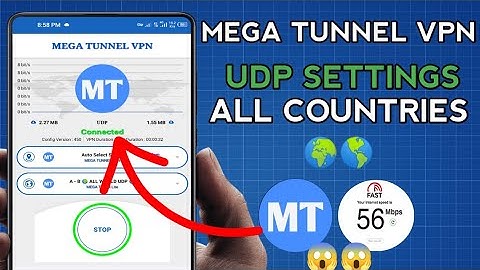 How To Setup MEGA TUNNEL VPN with all country UDP Settings for secure Browsing