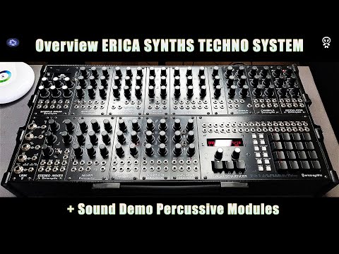 Overview ERICA SYNTHS Techno System + Sound Demo percussive modules (French)