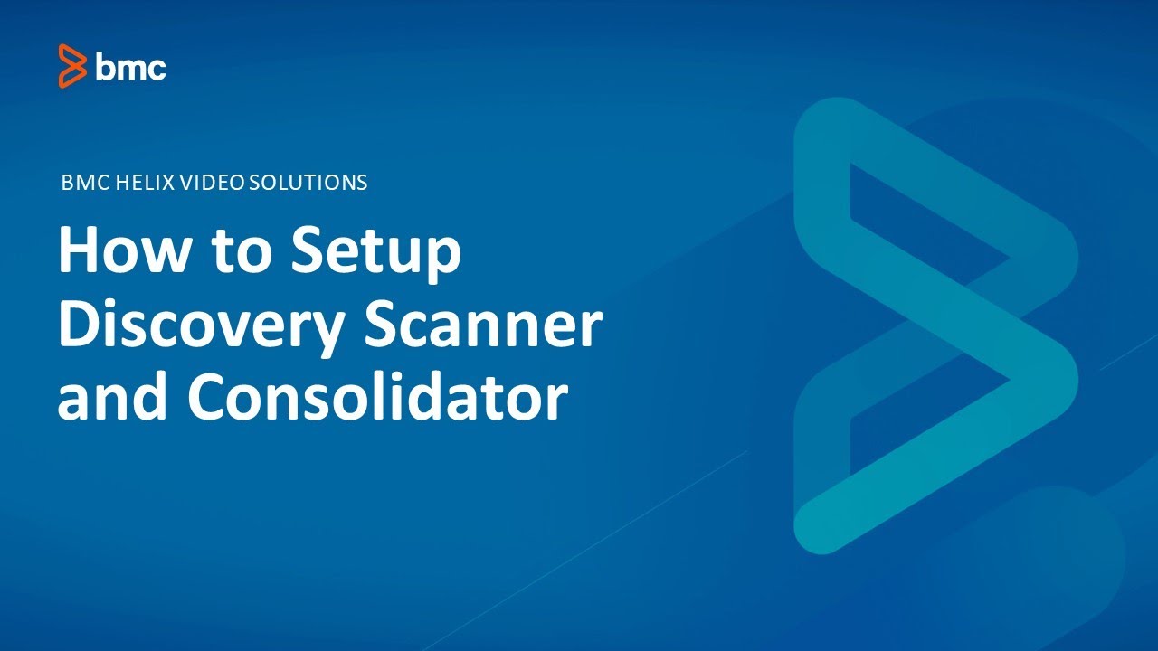 BMC Discovery: How to Setup Discovery Scanner and Consolidator - YouTube