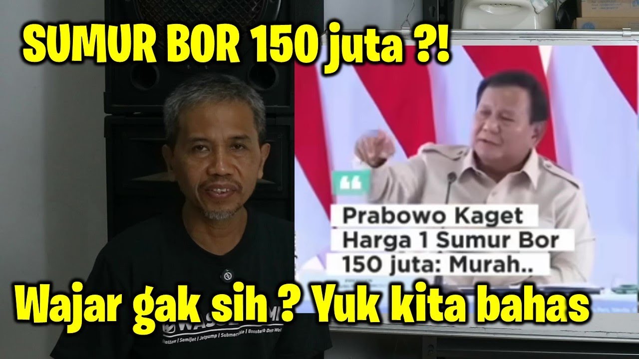 Sumur Bor 150 juta? Apakah terlalu mahal? ayo kita bahas disini