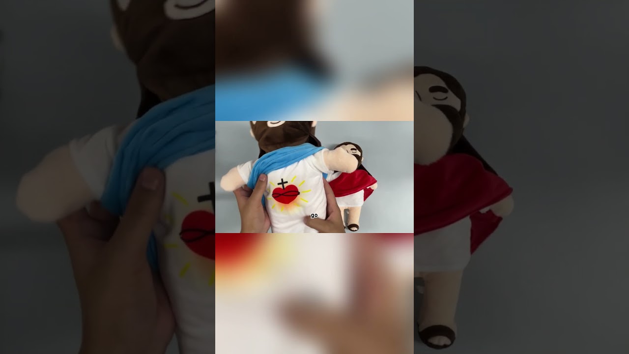 Soothing Breathing Portable - Jesus Stuffed Plush with Breathing Lights, and Sound Machine