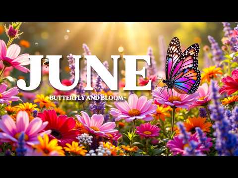 Summer In June 8K 🦋 Gentle Bees & Colorful Butterfly Garden 🌼 A Season in Bloom