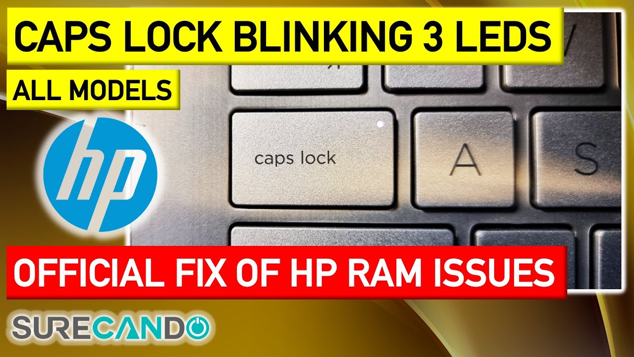 HP laptop CAPS LOCK blinking 3 times' error Official Fix. Live Repair. Hp 14-CF All models.