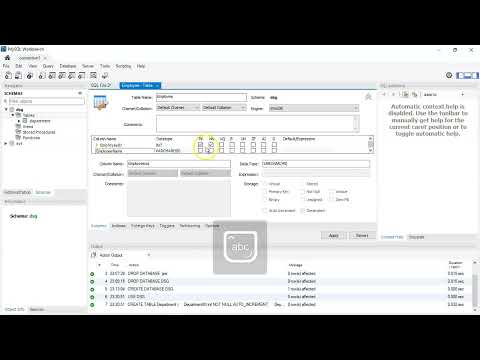 Create Tables in MySQL using Graphical User Interface (GUI)