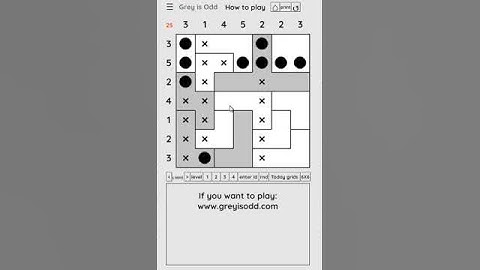 Grey is Odd - Today grids. Solution level 4 7X7 dated 03-19-2024