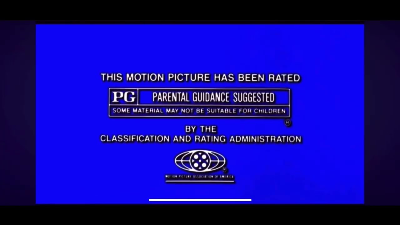 Lacey Prod./UP (75th Anniversary)/MPAA "PG" Rating Screen (1990) (TROL closing variant)